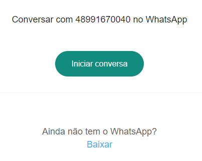 Chamada do Whatsapp para conversar com o cliente